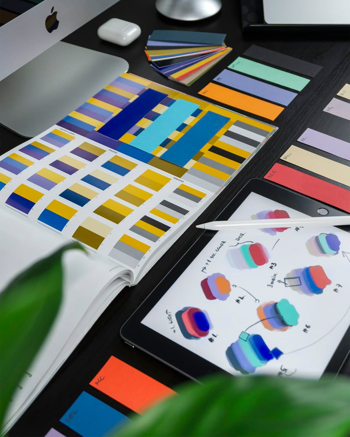 Design team collaborating on brand identity